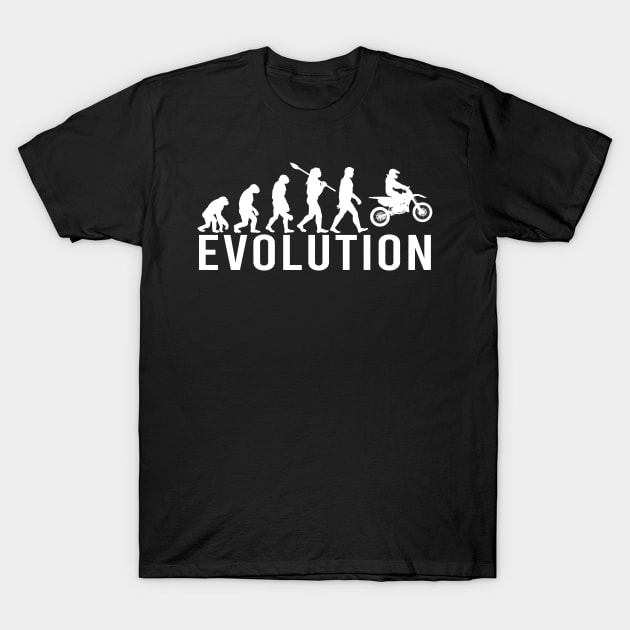 Evolution Dirt Bike Motorcross Helmet Motorbike birthday funny gift T-Shirt by maelotti22925